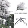 ÁRBOL 819 RAMAS NEVADO CON PIÑAS 240 CM