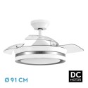 VENTILADOR DC VIPER BLANCO-PLATA 48W