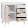 MUEBLE RECIBIDOR NATURAL-BLANCO 80 CM